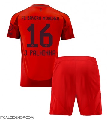 Bayern Munich Joao Palhinha #16 Prima Maglia Bambino 2024-25 Manica Corta (+ Pantaloni corti)